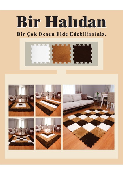 Dijital Baskılı Yaprak Desenli Mutfak-Oturma Odası-Salon Halısı/yapboz Halı/puzzle Halı/ Japon Halı