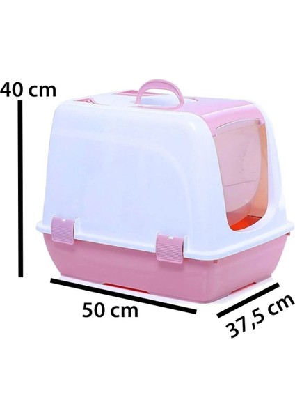 Elekli Kapalı Kedi Tuvaleti Xl Boy 40X37,5X50 cm ( Kürek Hediyeli) fırsatları
