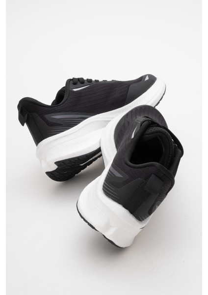 Kadın Kalın Taban Bağcıklı Sneaker Hj 25063Z Siyah