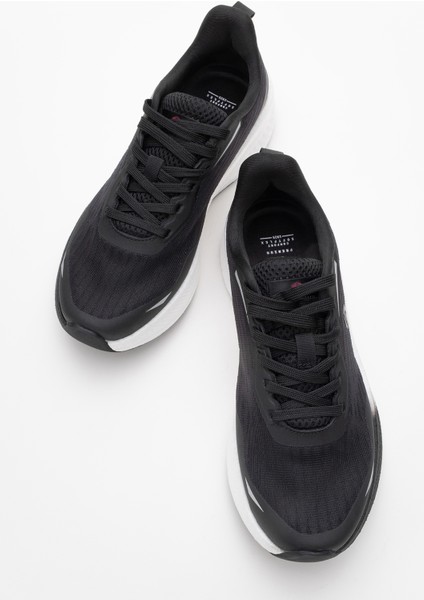 Kadın Kalın Taban Bağcıklı Sneaker Hj 25063Z Siyah