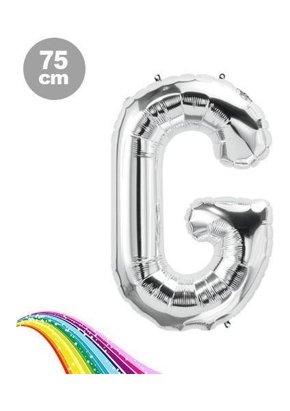 G - Harfi Folyo Balon Gümüş (75 cm )