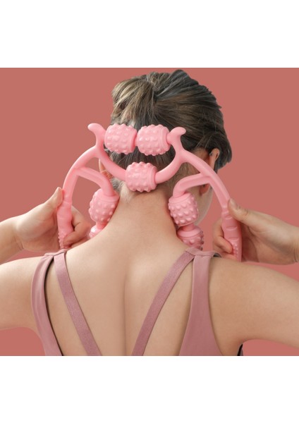 9 Tekerlekli Bacak Masaj Aleti Yoga Silindiri Masajı (Yurt Dışından)