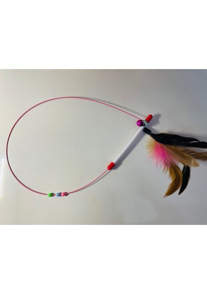 Luxury Kedi Oyun Oltası . Renkli Tüylü , Minik Çıngıraklı 1 Adet