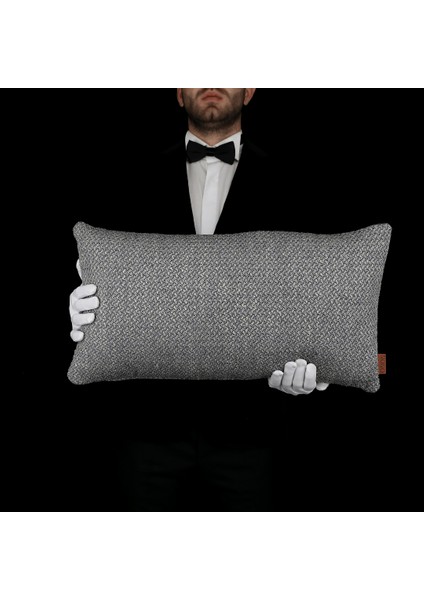 Mira Akrilik Pamuklu Keten 35*65 Düz Dikişli Kırlent Gri fiyatları