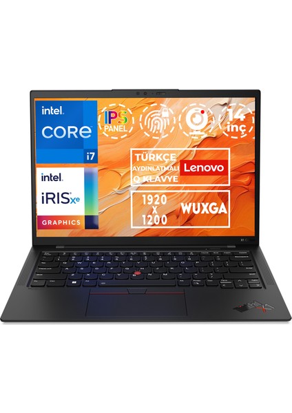 Thinkpad X1 Carbon Gen 10 I7-1260P 16GB 2tb SSD 14" Wuxga W11P Notebook 21CB00ASTX 006