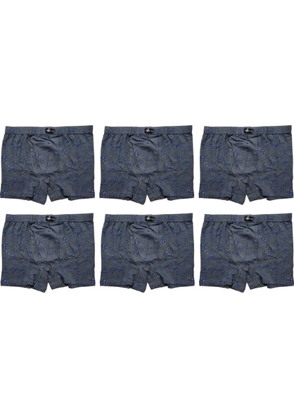 Erkek Likralı Kıvırma Bel Boxer 6'lı Paket 3521