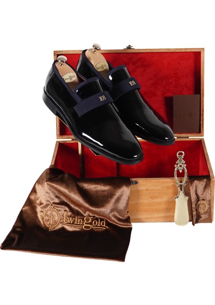 Kişiye Özel Altın Harfli Erkek Smokin Ayakkabısı modelleri