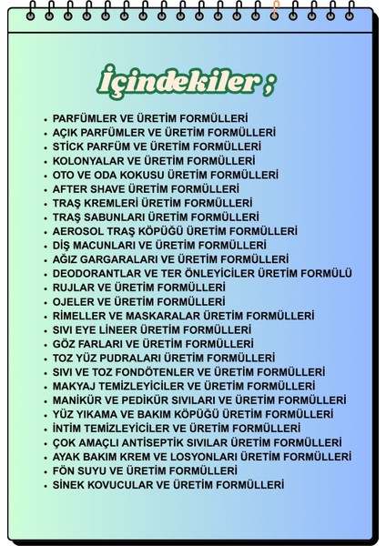 Parfüm Renkli Kozmetik Formülleri Ansiklopedisi | Sınırsız Teknik Destek | Girişimcilere Özel Kaynak Kitap indirimleri
