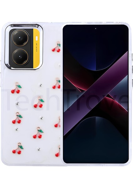 Xiaomi Poco X7 Pro Kılıf Airbag Tasarımlı Simli Şeffaf Zore Kutup Kapak