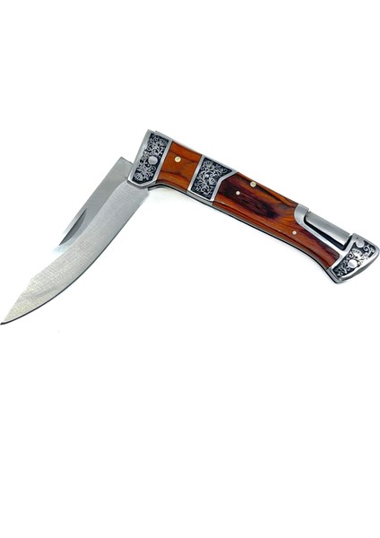 Gül Ağacı Kabzeli Çiçek Işlemeli Katlanabilir Çakı modelleri