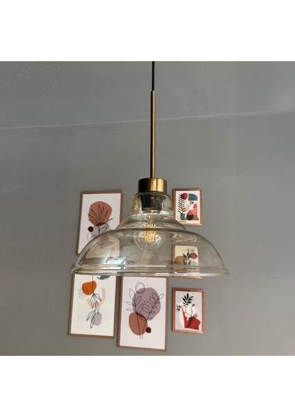 Vishi Cam Bal Rengi Tekli Avize Eskitme Başlık Retro Sarkıt Lamba Restoran Salon Aydınlatma fırsatları