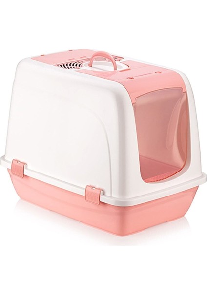 Gnd 5092 Kapalı Büyük Boy Kedi Tuvaleti Pembe