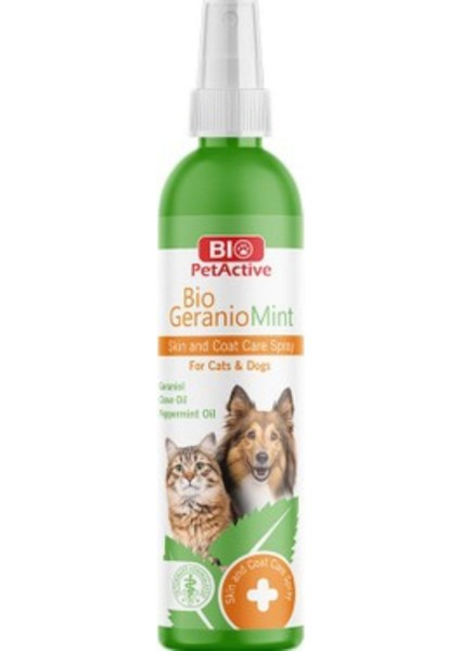 Active Bio Geranio Mint Kedi Dış Parazit Tüy ve Deri Bakım Spreyi 100 ml
