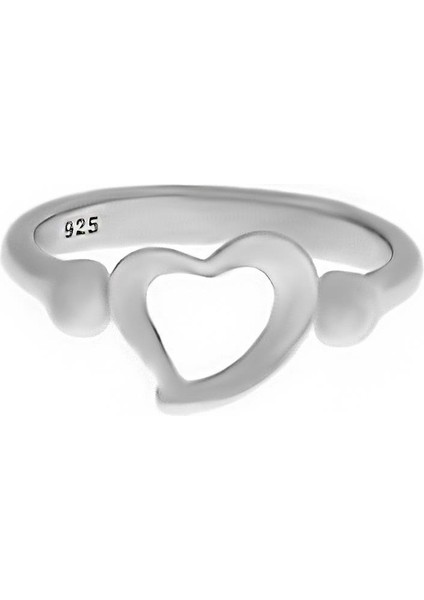 Kadın Kalp Model Gümüş Yüzük