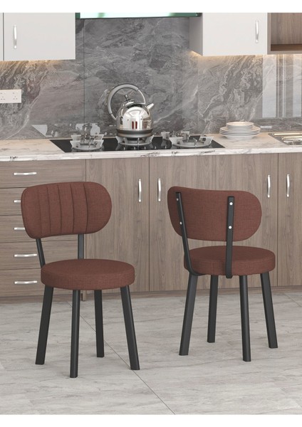 Azra 70 x 110 cm Efes Mutfak Masası, Mutfak Masası Takımı, Yemek Masası, 4 Kahverengi Sandalye indirimleri