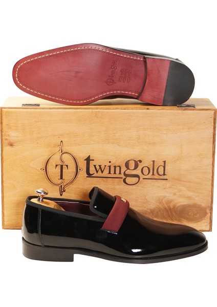 Kişiye Özel Altın Harfli Erkek Smokin Ayakkabısı fırsatları