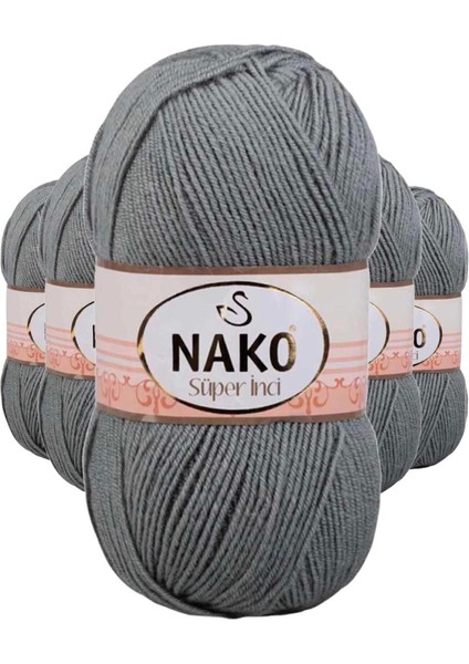 5 Adet Süper Inci El Örgü İpi 100 gr Pastel Yeşil 11537