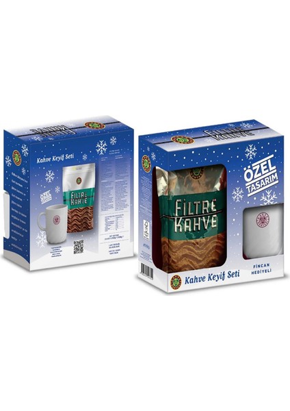 Özel Tasarım Kahve Keyif Seti - 2 Adet Filtre Kahve 250 gr (Fincan )