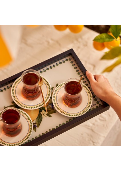 Lemoncello Porselen 6'Lı Çay Bardağı Seti 170 Cc