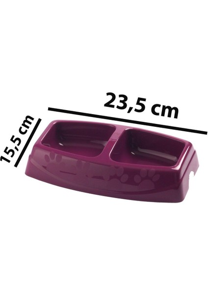 2'li Küçük Yavru Kedi Mama ve Su Kabı 23,5 x 15,5 cm Plastik fiyatları