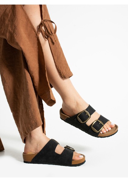 Pierre Cardin Calton Kadın Siyah Mantar Taban Terlik fırsatları