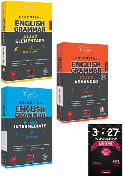 Yargı Yayınları Essential Baştan Sona Ingilizce Grammar Seti A1-A2-B1-B2-C1-C2 (3 Kitap)