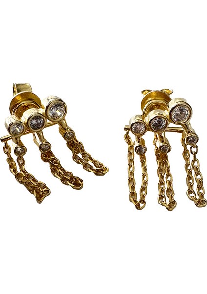 Sallantılı Gümüş Küpe MS3222, 925 Ayar Gümüş, Ithal Ürün