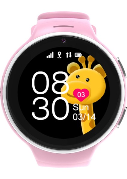 Round Akıllı Çocuk Saati - Pink
