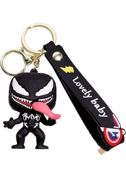Caiyuanguangjin Mınıso Sevimli Anime Venom Bebek Anahtarlık Guardian Anahtarlık Araba Anahtar Dekora (Yurt Dışından)