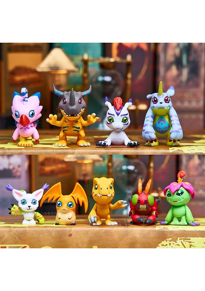 Agutyrannosaurus ve Tailmon Dahil 9 Küçük Digimon Figürü (Yurt Dışından)