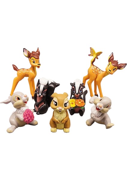 7 Adet Bambi Bamb Çocuk Bebek Süsü (Yurt Dışından)