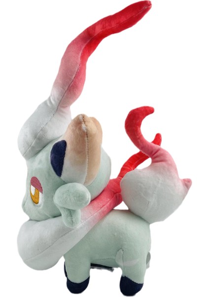 27CM Ayakta Beyaz Heterokromatik Zoroark Mavi ve Kırmızı Peluş Bebek (Yurt Dışından)