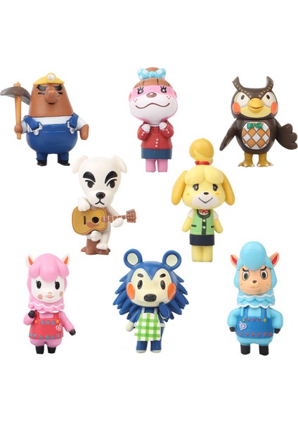 8 Animal Crossing Figürleri Animal Crossing Jingjiang Kk Pasta Süsleri Bebekleri ve Bebekler (Yurt Dışından)