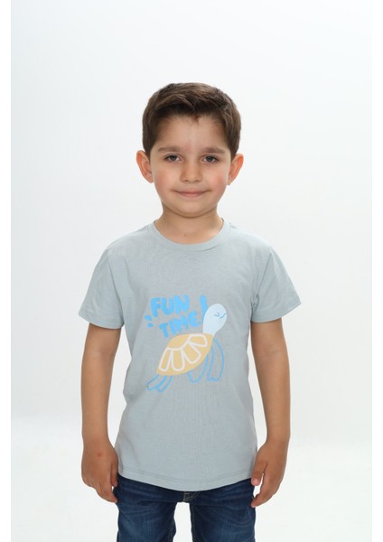 Erkek Çocuk Su Kaplumbağası Baskılı Tişört fiyatları