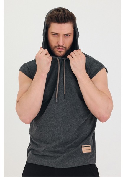 Kapüşonlu Sıfır Kol Oversize Salaş Unisex T-Shirt