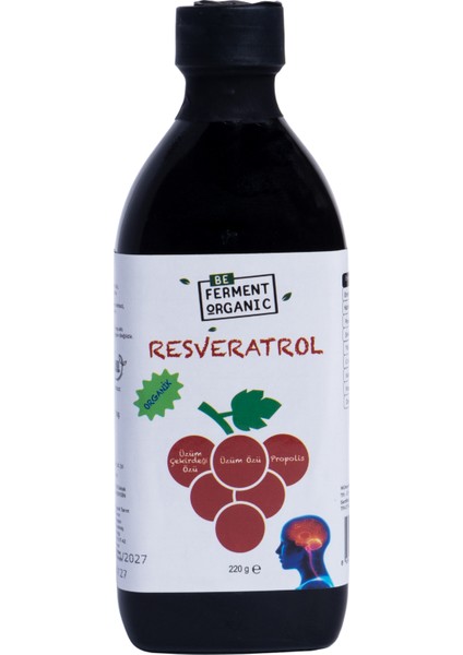 Beferment Organik Resveratrol Şurup (Üzüm Çekirdeği Özlü ve Propolis ) 220 gr