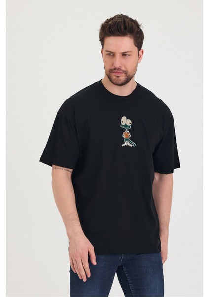 Bisiklet Yaka Oversize Salaş Unisex T-Shirt