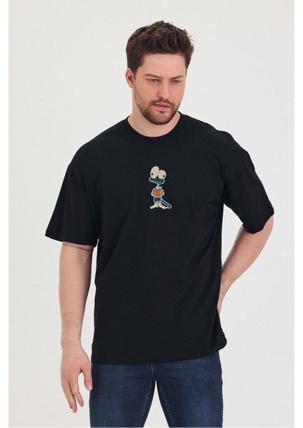 Bisiklet Yaka Oversize Salaş Unisex T-Shirt