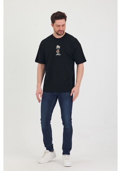 Bisiklet Yaka Oversize Salaş Unisex T-Shirt