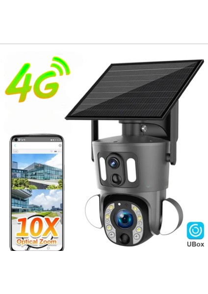 Optik Zoom Çift Kameralı 4g Sim Kartlı Solar Güneş Enerjili Kamera fiyatları