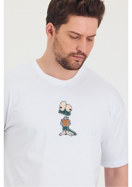 Bisiklet Yaka Oversize Salaş Unisex T-Shirt
