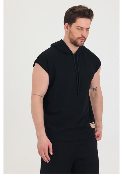 Kapüşonlu Sıfır Kol Oversize Salaş Unisex T-Shirt indirimleri