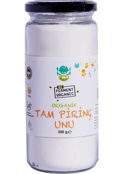 Beferment Organik Tam Pirinç Unu 300 gr