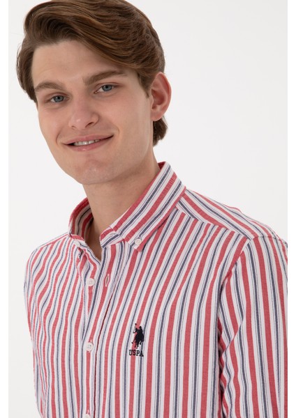 Erkek Kırmızı Gömlek Desenli 50306326-VR030 fiyatları