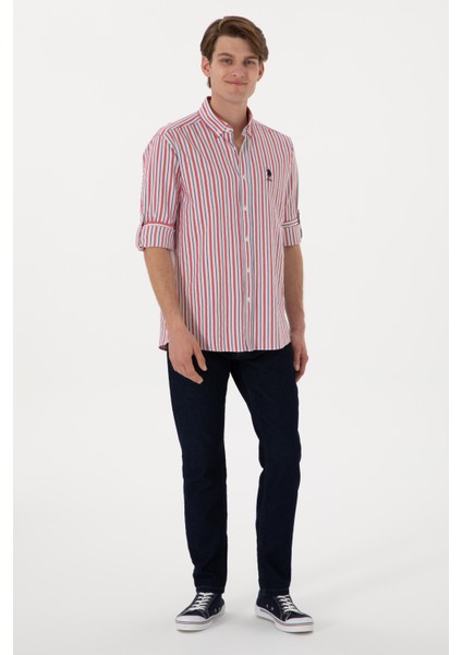 Erkek Kırmızı Gömlek Desenli 50306326-VR030 fırsatları