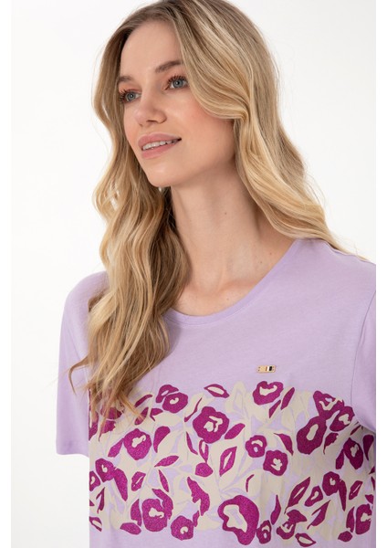 Kadın Lila Tişört 50299733-VR034 fiyatları