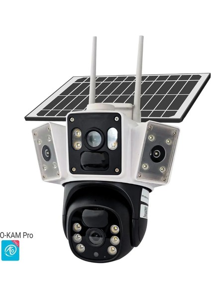 4g Solar Kamera Çift Kameralı Extra LED Aydınlatmalı Sim Kart Destekli Solar Kamera