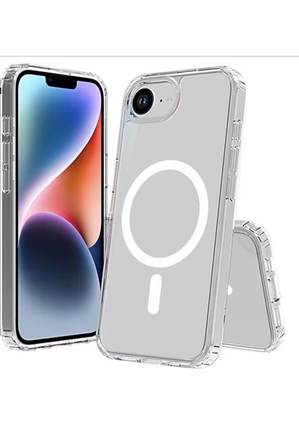 Apple iPhone 16E Uyumlu Magsafe Wireless Destekli Şeffaf Kılıf