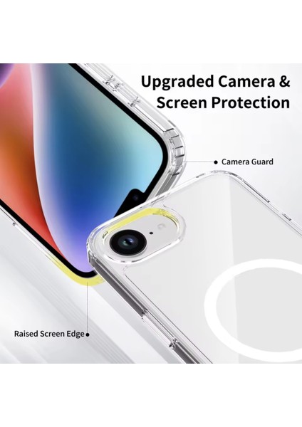 Apple iPhone 16E Uyumlu Magsafe Wireless Destekli Şeffaf Kılıf