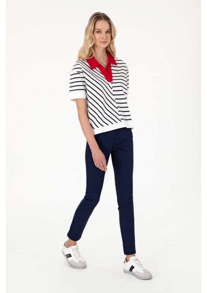 Kadın Lacivert Pantolon (Kanvas-Chino) 50299110-VR033